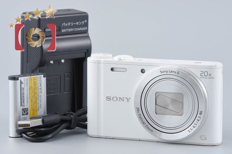 【中古】SONY ソニー Cyber-shot DSC-WX350 ホワイト コンパクトデジタルカメラ 多言語対応｜ファイブスターカメラ