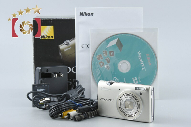 【中古】Nikon ニコン COOLPIX S5100 ウォームシルバー コンパクトデジタルカメラ 元箱付き|ファイブスターカメラ