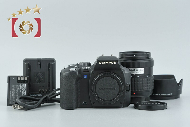 【中古】OLYMPUS オリンパス E-500 ブラック レンズキット シャッター回数僅少|ファイブスターカメラ