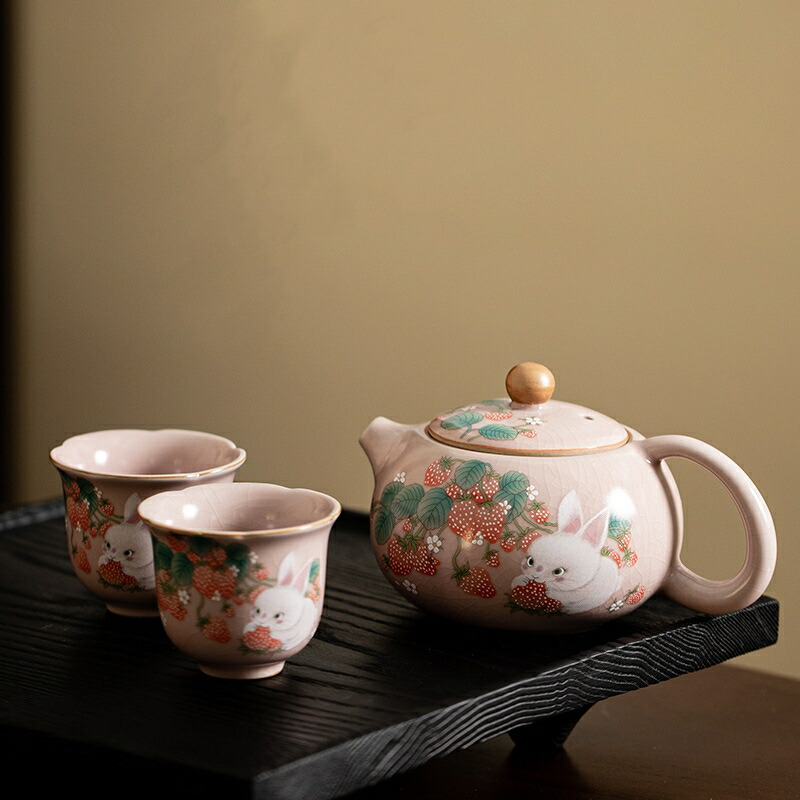 楽天市場】アニマル ティーフォーツー ウサギ ポット＆カップセット