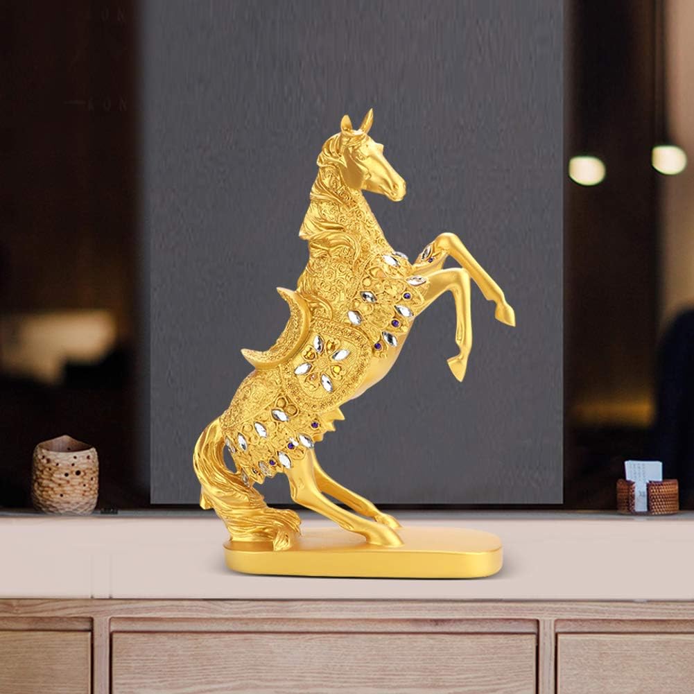 楽天市場】2頭の馬の置き物 ゴールド イタリア製 跳ね馬の置物 縁起物