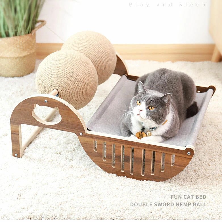 送料無料 キャットタワー ボール 猫ベッド　爪とぎ ペット用 おもちゃ おしゃれ 遊園地 ストレス発散 運動不足対策 爪とぎポール 猫 ね