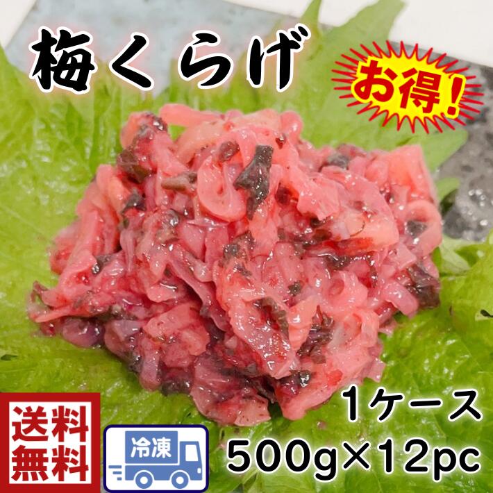 売り切れ必至！ 送料無料ｓ1 特撰梅くらげ500ｇ×12P梅 ウメ うめ くらげ クラゲ 海月 惣菜 一品 ビール お酒 肴 おつまみ コリコリ  うまい おいしい お手軽 簡単 突出し 前菜 寿司ネタ 小鉢 付け合わせ おにぎり fucoa.cl