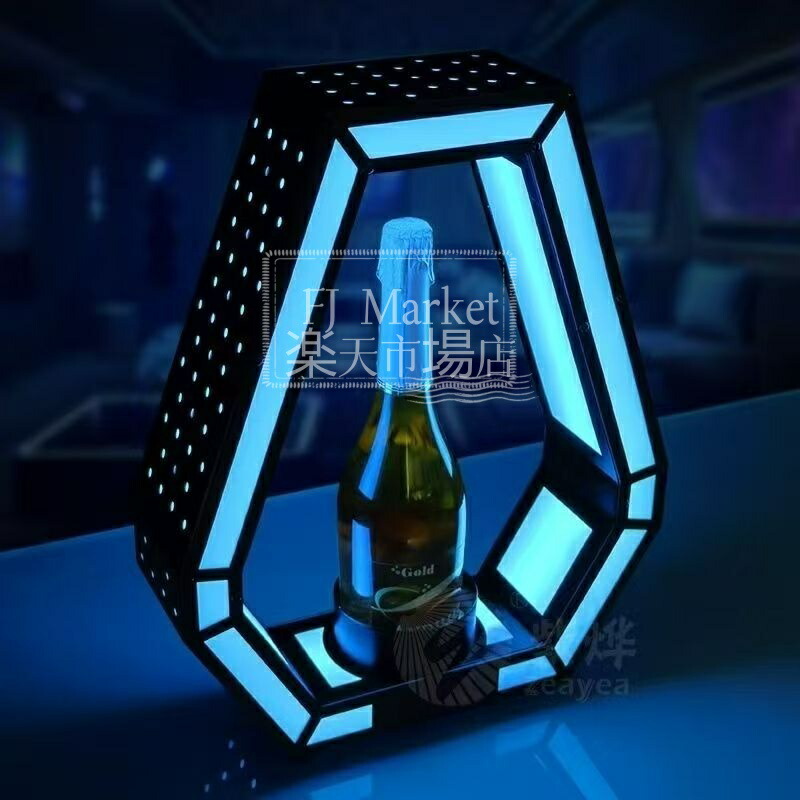 7色光るシャンパンボトルプレゼンター LED点火装置付き添い人 ワインボトルディスプレイ棚 商用 ホームバー 寄り合い キャバレー 今めかしい 壜照明ランプ 飲食店用 室内装飾