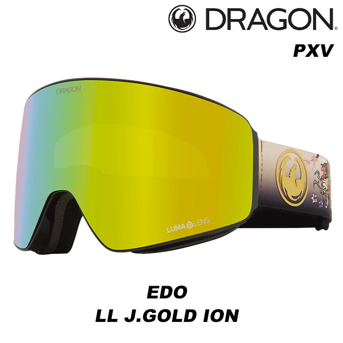 販売 DRAGON ドラゴン ゴーグル PXV EDO LL J.GOLD ION 22-23 モデル