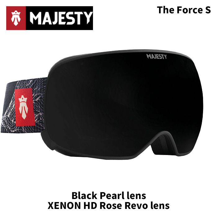 MAJESTY【24/25・The Force Spherical black | black pearl + XENON HD rose revo】24-25モデル ゴーグル 型落ち アウトレット｜F.JANCK　店