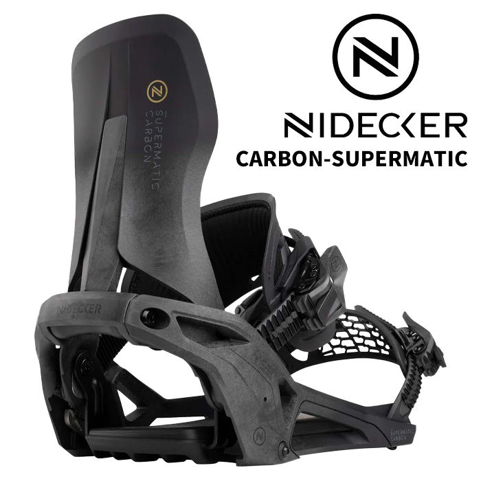 NIDECKER ナイデッカー スノーボード ビンディング CARBON-SUPERMATIC DROPINシステム(HYBRIDストラップ) 25-26 モデル 43,115円