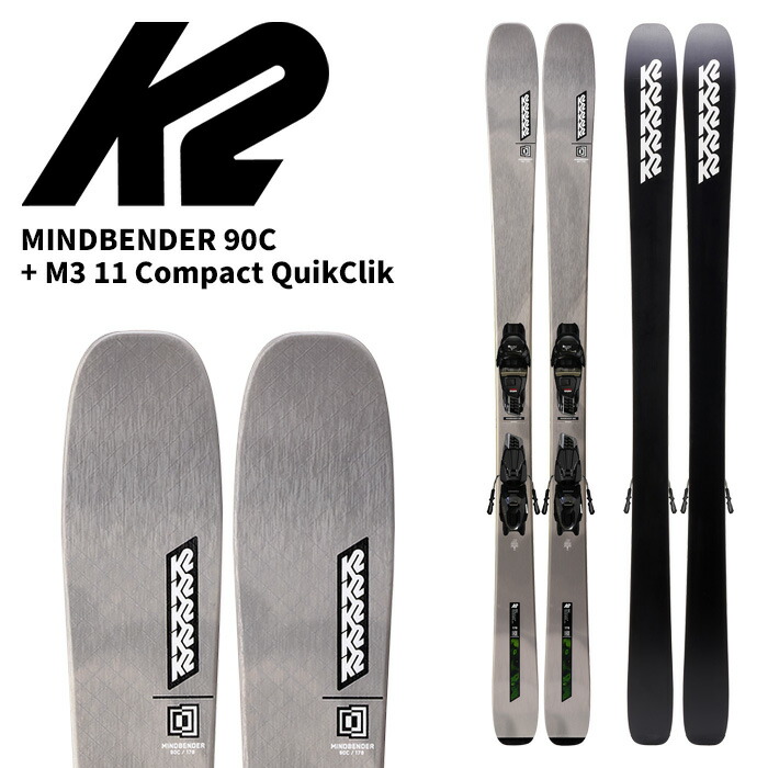 K2 ケーツー スキーの板板 MINDBENDER 90C W + M3 10 Compact QuikClik ビンディング書き割り 25-26ひな形 レディース