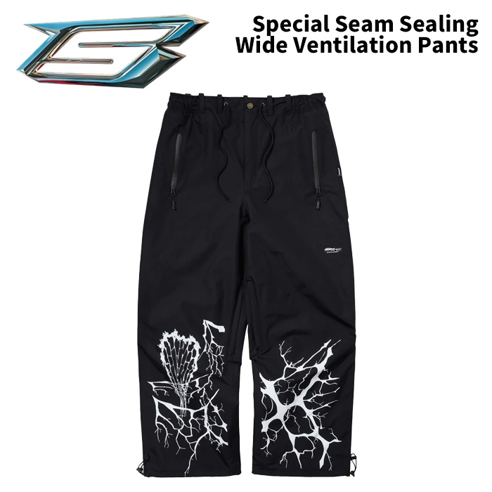 BSRABBIT ビエスラビット お召しもの Special Seam Sealing Wide Ventilation Pants 25-26青写真 ズボン下