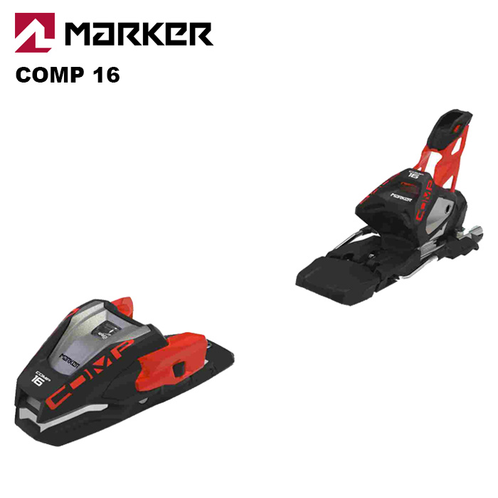 MARKER 目じるし スキーの板 ビンディング COMP 16 BLACK/FLO-RED（解きはなす値 6.0-16.0）26-27模範例【単品売りわたす不可】