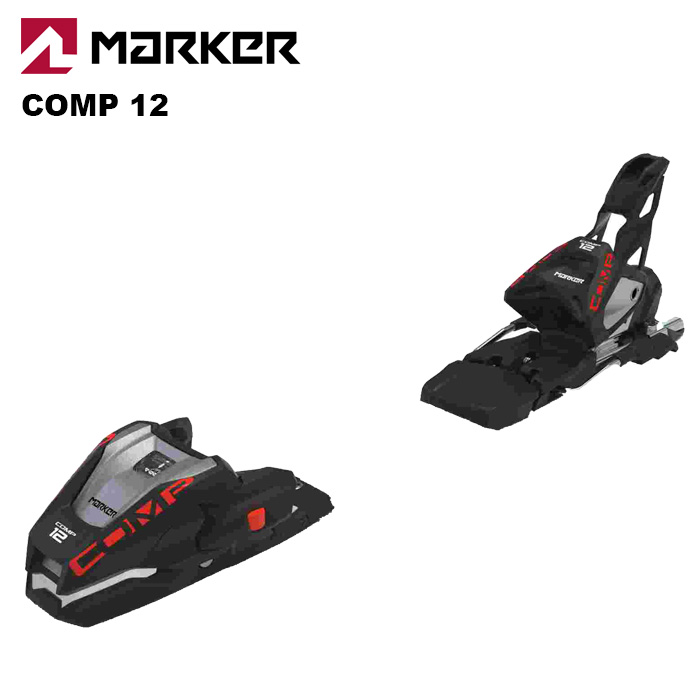 MARKER 目じるし スキーの板 ビンディング COMP 12 BLACK/FLO-RED（解きはなつ値 4.0-12.0）26-27青写真【単品売りわたす不可】
