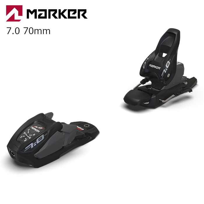 MARKER マーカー スキー ビンディング 7.0 70mm BLACK/ANTHRACITE（解放値 2.0-7.0）26-27モデル ジュニア【単品販売不可】｜F.JANCK　店