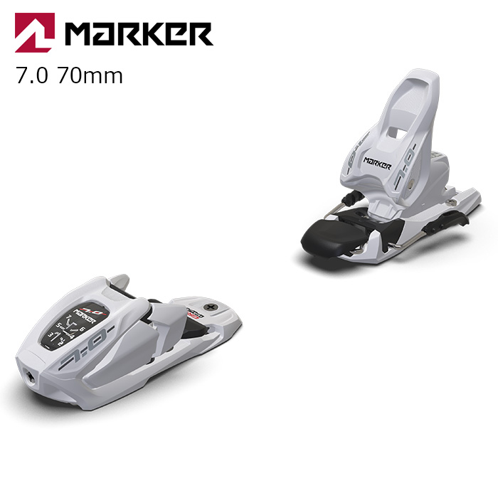 MARKER マーカー スキー ビンディング 7.0 70mm WHITE(解放値 2.0-7.0) 26-27モデル ジュニア【単品販売不可】|F.JANCK 店