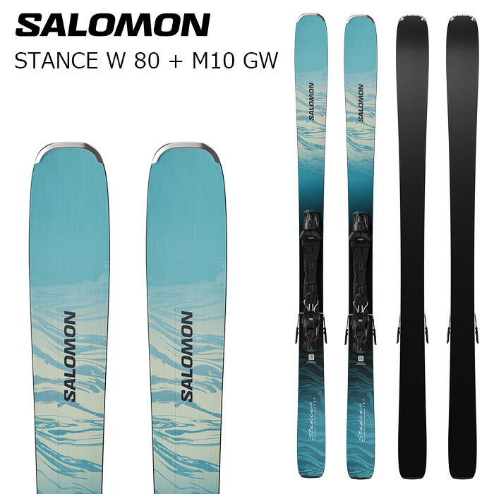 SALOMON サロモン スキーの板板 STANCE W 80 + M10 GW ビンディング仕掛ける 26-27青写真 レディース