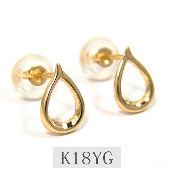 (C052905)K18 YG ピアス ドロップピアス 18金 アクセサリー ドロップ ピアス 18金 K18 イエローゴールド ピンクゴールド【M】 YK