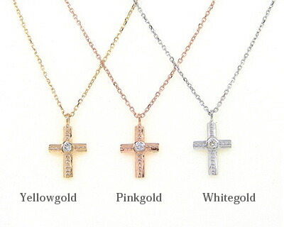 楽天市場】リバーシブル K10PG ルビー ダイヤモンド クロス ネックレス