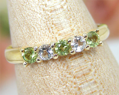 楽天市場】アミュレット リング ハーフ エタニティ K10/K18YG マルチ