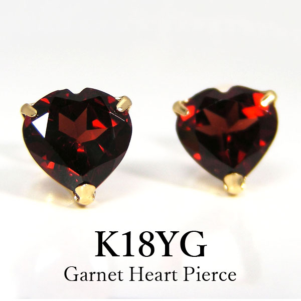 楽天市場】ロードライトガーネット アメリカン ピアス K14WG 14k