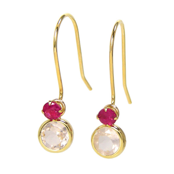 楽天市場】ルビー ピアス ホワイト ゴールド K14WG 【プレゼント