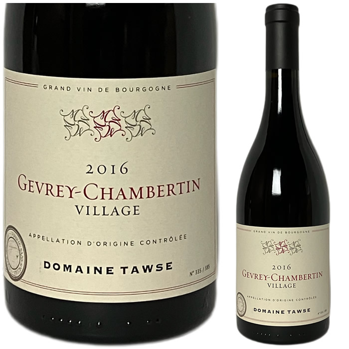 [2016] ジュヴレ・シャンベルタン ヴィニフィエ サン スーフル 　ドメーヌ・トーズ　[Gevrey-Chambertin vinifie sans soufre Domaine Tawse]｜FJワインセラー