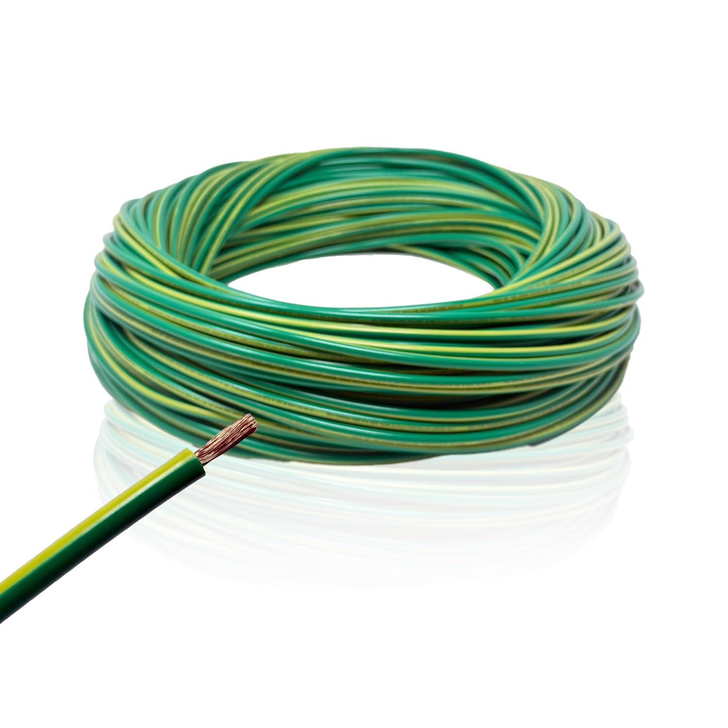 MTW電話線 12AWG 4sq 緑/黄味がかった 切り売り(1m～30m) 不成立旗がしら付き添い人 世界的判定基準 明かり装置用ビニル基不成立電話線 600V 緑であること黄色 有線テレビ