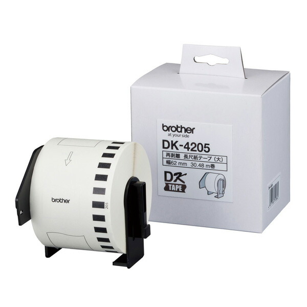 楽天市場】DK-2251 ブラザー brother 長尺紙テープ 黒赤 感熱ラベル ...