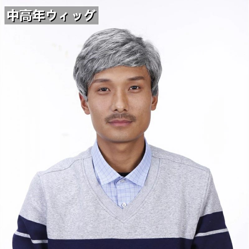 【楽天市場】ウィッグ メンズ かつら ショート 白髪 銀髪 短髪 お父さん 男性用ウィッグ 紳士 フルウィッグ 中高年ウィッグ wig