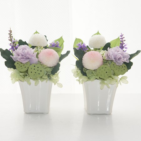 楽天市場】仏花(淡紅藤) 1対 プリザーブドフラワー ギフト ブリザード