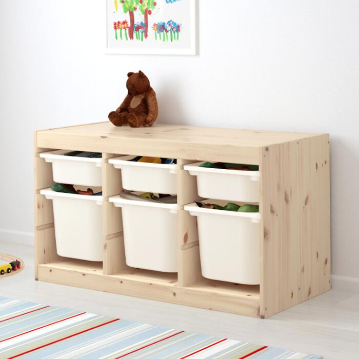 Ikea イケア Trofast トロファスト 納めるコンビネーション 収納棚 収納枡 バーチ木材プライウッド 白さ お片付け キッズ こども Acilemat Com