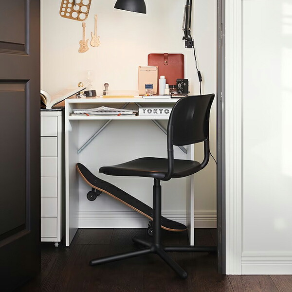 市場 Torald Ikea シンプル デスク シェルフユニット付き 事務デスク 省スペース 学習机 勉強机 イケア トラルド 65x40 ワークデスク Cm 白 ホワイト 収納付き