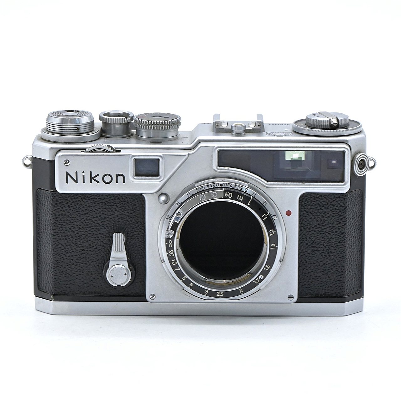 Nikon ニコン SP 上半身 しろがね色 チタン幕 写真フィルム写真機【中古】