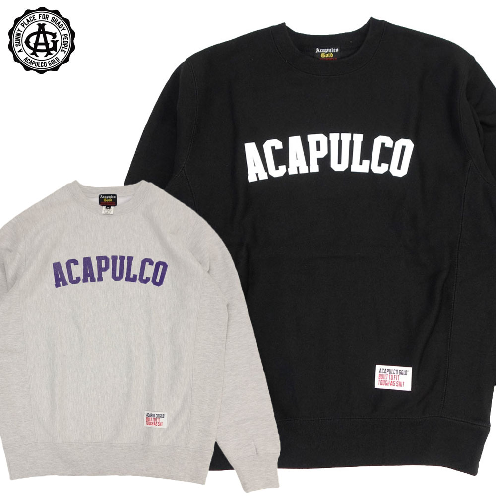 激安ブランド 楽天市場 Acapulco Gold アカプルコゴールド クルースウェット トレーナー Standard Logo Crew Sweat Flagship 格安即決 Radonnb Co Rs