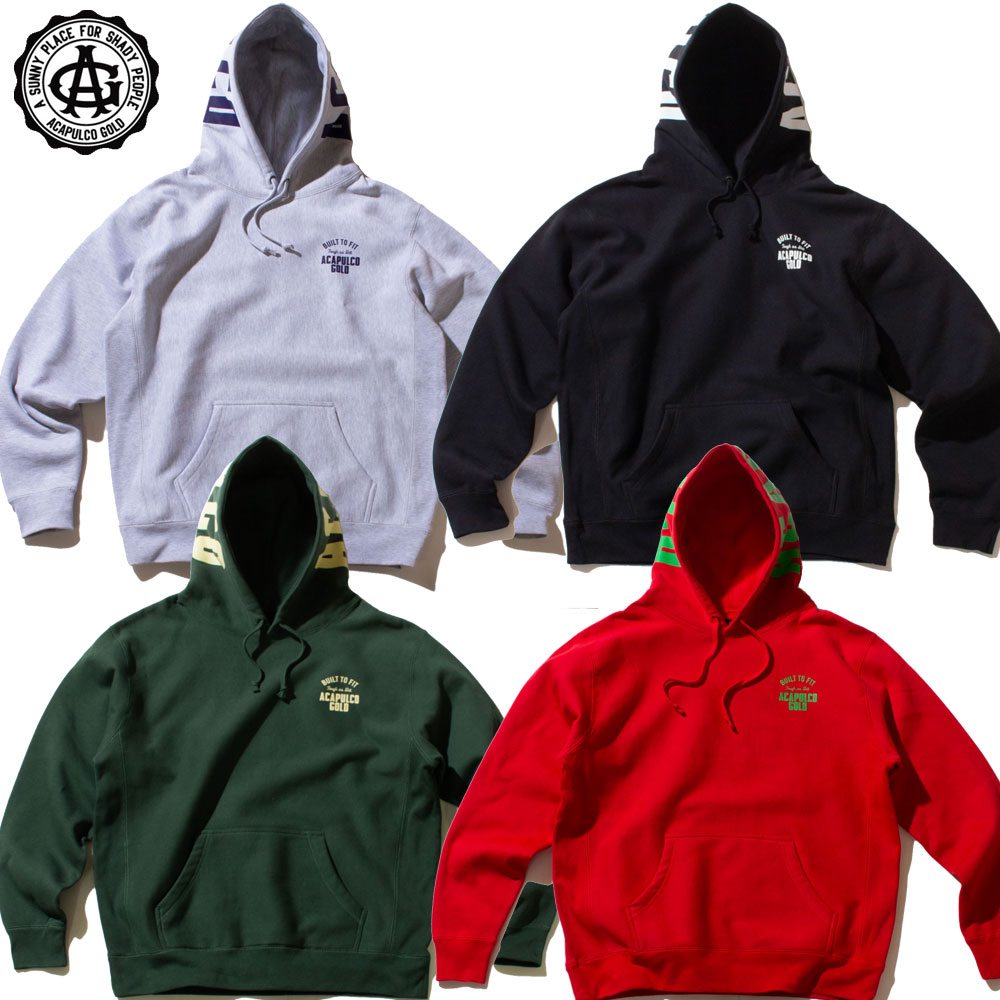 【Acapulco Gold/アカプルコゴールド】プルオーバーパーカー/HOOD LOGO HOODED SWEATSHIRT AG FW24-10｜パーカー フード フーディー ストリート スケーター メンズ レディース ファッション