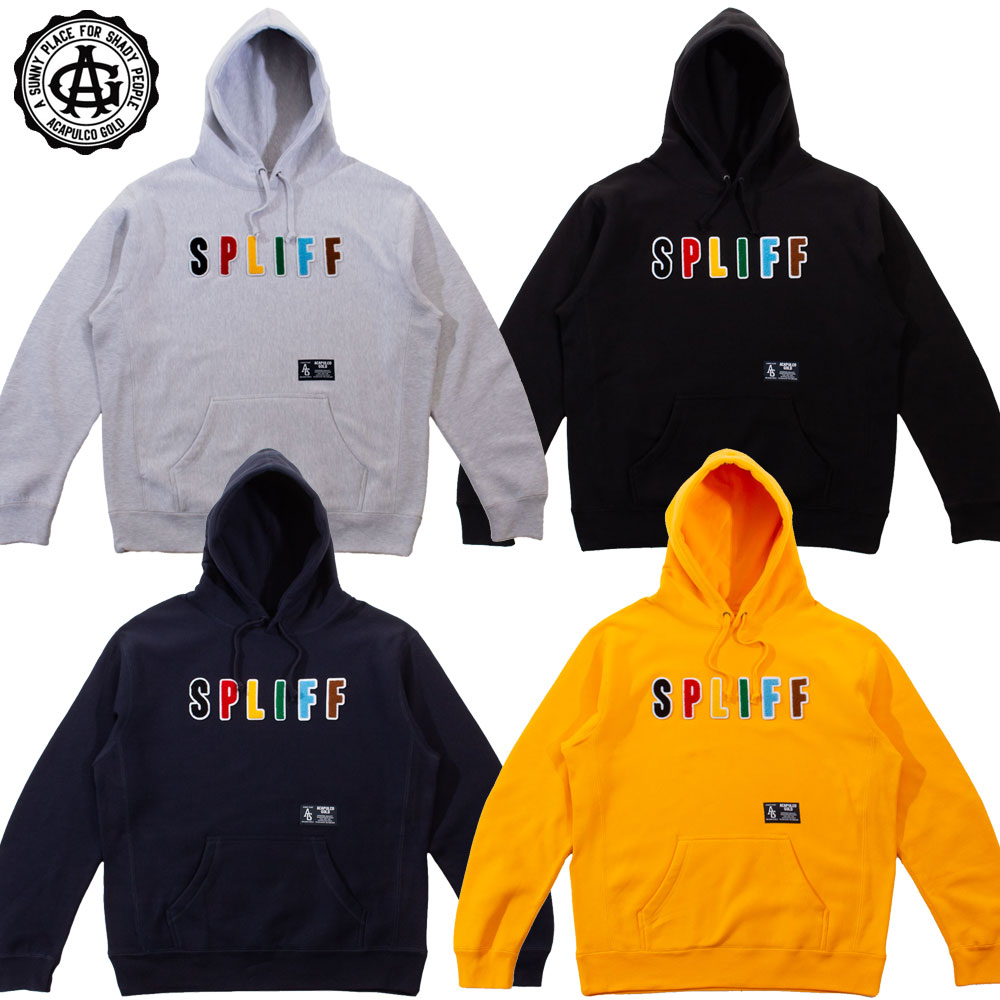 【Acapulco Gold/アカプルコゴールド】プルオーバーパーカー/SPLIFF HOODED SWEATSHIRT AG FW24-13|パーカー フード フーディー ストリート スケーター メンズ レディース ファッション|FLAGSHIP
