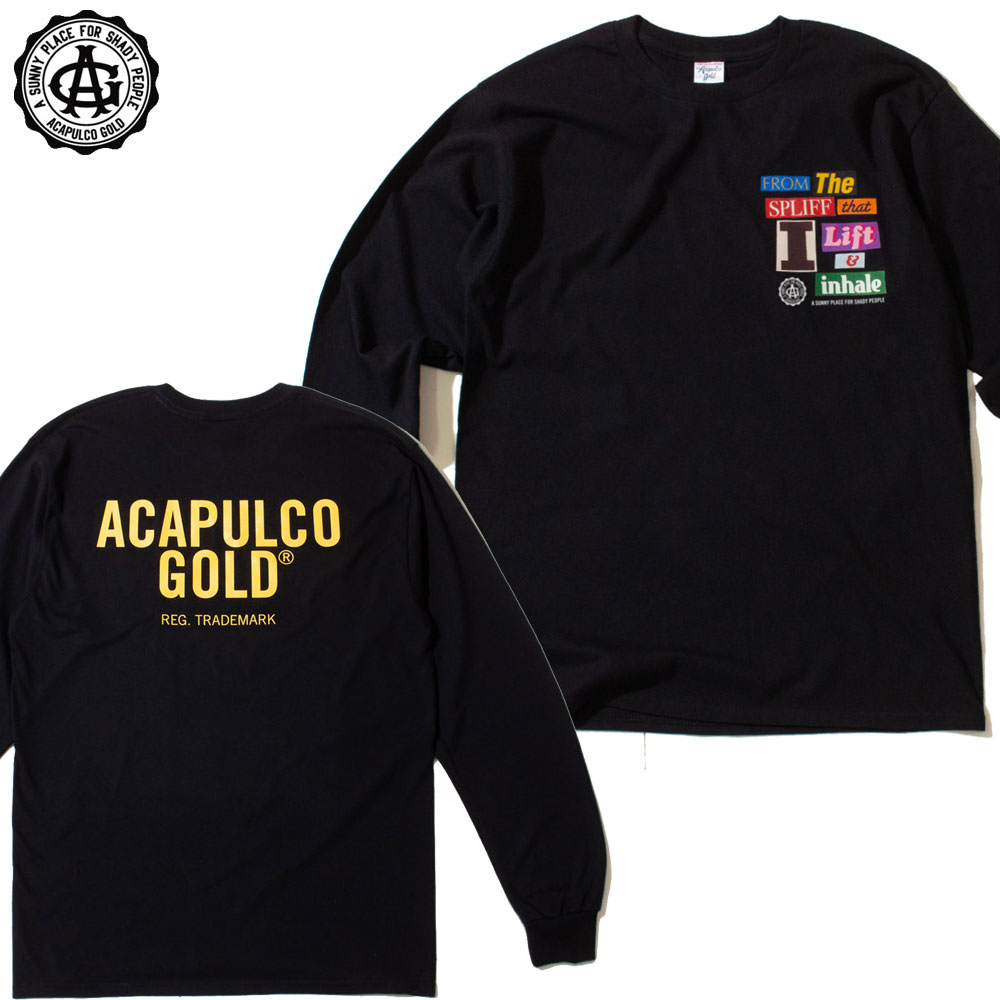 【Acapulco Gold/アカプルコゴールド】Tシャツ 長袖 ロンT/GET HIGH LS TEE AG FW24-02｜ロングスリーブ Tシャツ ストリート スケーター メンズ レディース ファッション