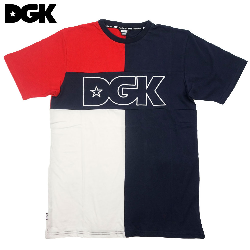 【DGK/ディージーケー】クレイジーパターン 半袖 Tシャツ/SPLIT S/S KNIT