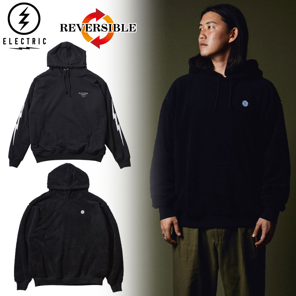 【ELECTRIC /エレクトリック】プルオーバーパーカー リバーシブル ボア/REVERSIBLE HOOD E24F18｜ボア フード パーカー ストリート スケーター メンズ レディース