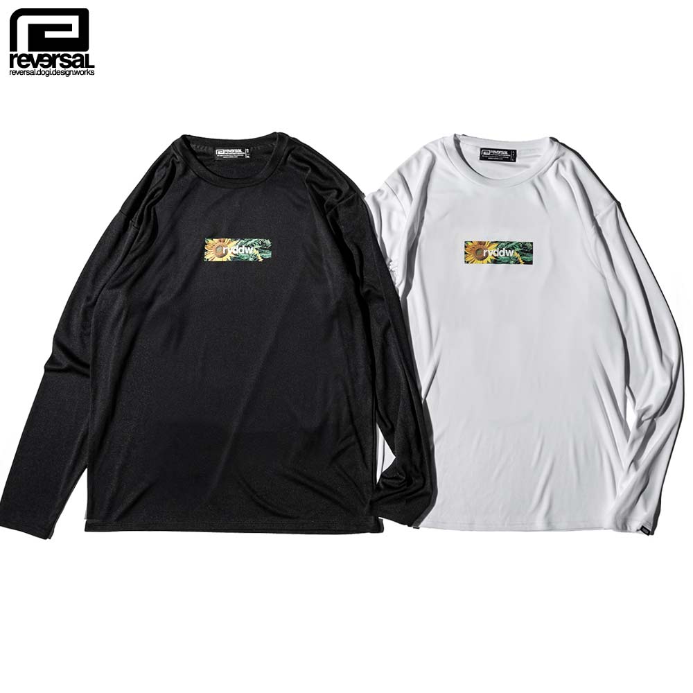 【reversal/リバーサル】長袖 Tシャツ ドライメッシュ/SUN FLOWER rvddw BOX LOGO DRY LONG SLEEVE rv23ss153｜吸汗速乾 ストリート スケーター メンズ レディース ファッション