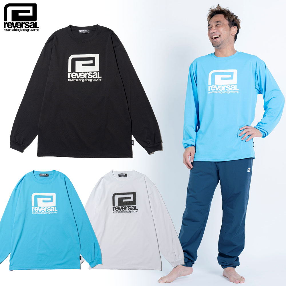 【reversal/リバーサル】Tシャツ 長袖 ストレッチ オーバーサイズ ロンT/BIG MARK STRETCH LONG TEE rv24aw152｜ロングスリーブ ビッグシルエット メンズ レディース 格闘技