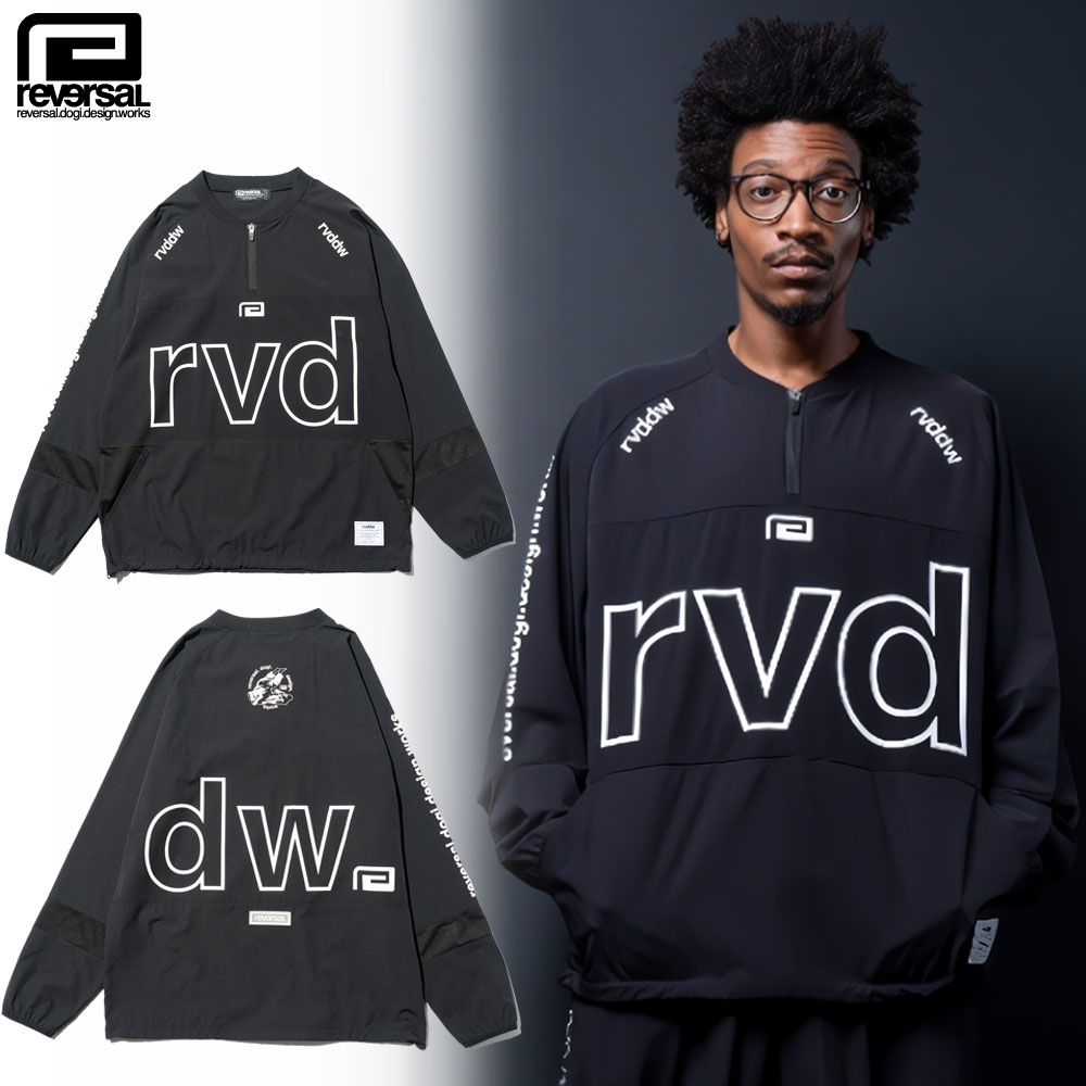 【reversal/リバーエテ公】 ハーフジップ 素っ気ない ロング捩り/rvddw 4WAY HALF ZIP DRY LONG TEE rv25ss302｜表どおり スケーター 運動競技 活動的 格闘技