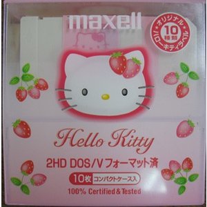 ピンクタイプ Maxell 3.5型フロッピーディスク10枚 新品未使用 MFHD18KYO.10P キティちゃん仕様☆Hello Kitty 円高還元
