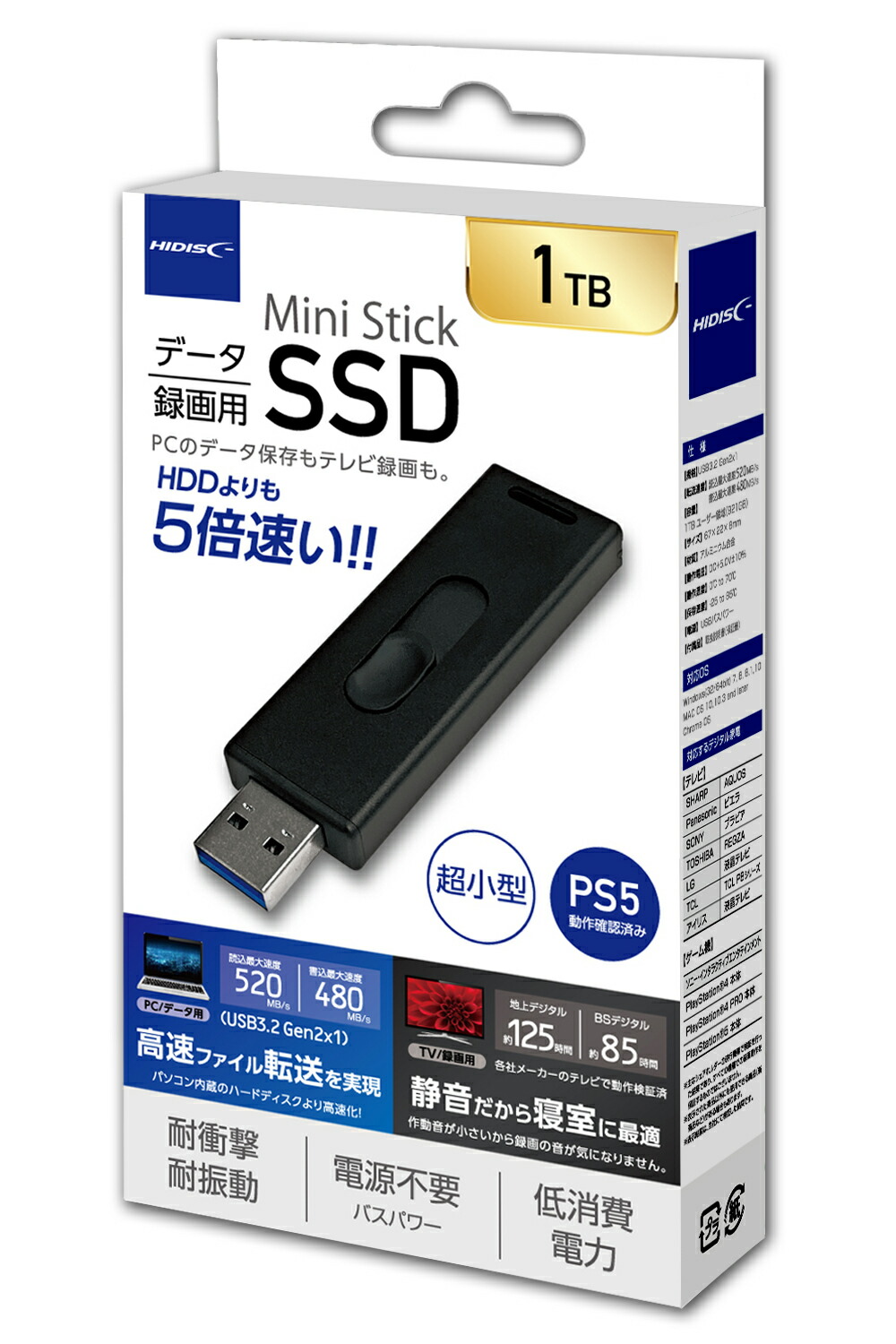 楽天市場】【lazos】lazos L-S1T-G2 ポータブルSSD 1TB 超高速モデル