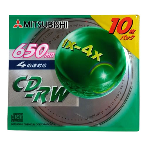 【100枚まとめ買い】【アウトレット】三菱化学メディア CD-RW 4倍速対応 10枚×10パック