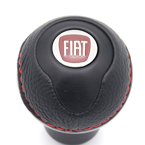 FIAT 500 TUNE シフトノブ(ブラック×レッドステッチ) フィアット インテリア 内装 パーツ