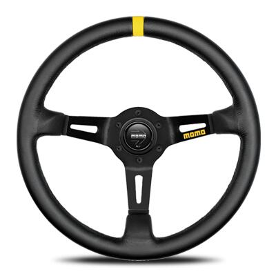 MOMO ステアリング MOD.08 330mm レザー/ブラックスポーク モモ ステアリングホイール パーツ 内装 インテリア