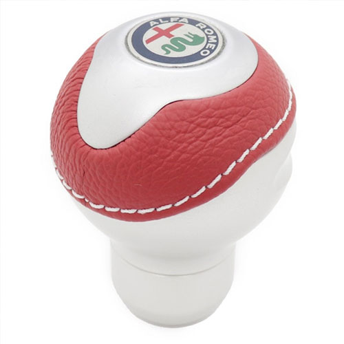 Alfa Romeo シフトノブ【エンブレム】(レッド×アルミ) アルファロメオ インテリア 内装