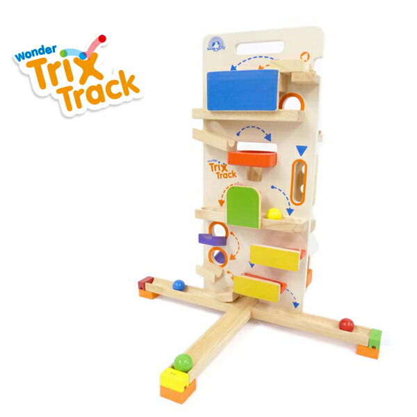 楽天市場 正規品 木のおもちゃ ボール転がし Wonderworld ワンダーワールド Trixtrack タワーラウンチャー 木のおもちゃ 木製玩具 おもちゃ パズル F L Clover 抱っこひも店