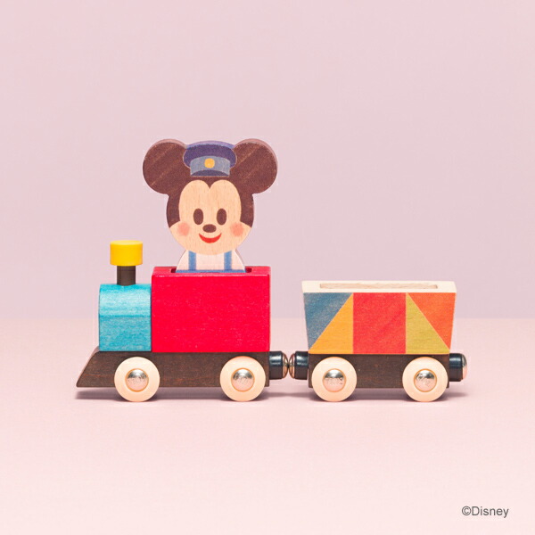 Disney Kidea キディア Train Rail ミッキーマウス 積み木 つみき 木のおもちゃ 木製玩具 出産祝い 1歳 誕生日プレゼント Devils Bsp Fr