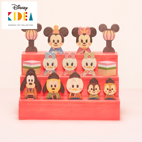 Disney Kidea キディア Block ひなまつり 積み木 つみき 木のおもちゃ 木製玩具 出産祝い 1歳 誕生日プレゼント 予約