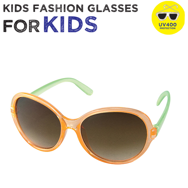 正規品 サングラス FASHION GLASSES FOR KIDS OVAL ORANGE GREEN 子供用 UVカット ベビー キッズ 紫外線  全品送料0円